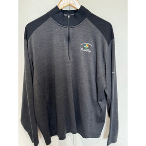 Men's Nike Golf tour performance 1/4 zip Pullover XXL Gray Black Dri-Fit